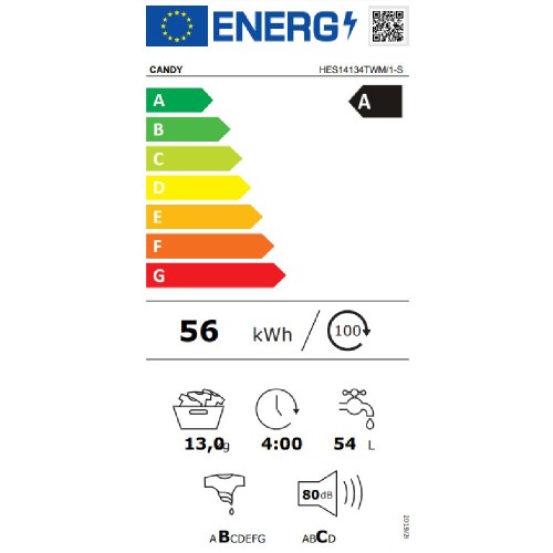 WASHING MACHINE FREESTANDING 60CM  HES14134TWM/1-S 13KG A (ΑΤΜΟΥ / Wi-Fi)